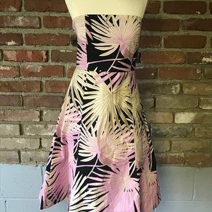 GAP Pink/Black/Cream Strapless Dress - Size 8